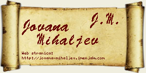 Jovana Mihaljev vizit kartica
